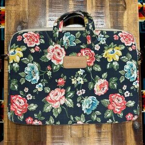 Navy Floral Dachee Laptop Bag